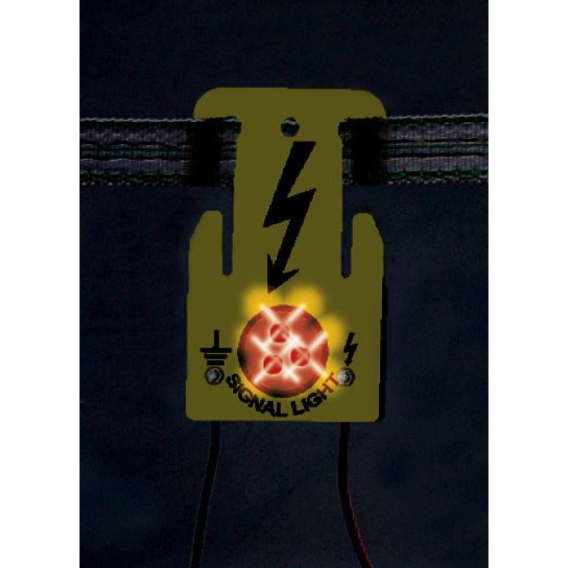Luce segnaletica di controllo per recinto elettrico