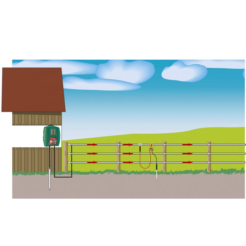 Luce segnaletica di controllo per recinto elettrico