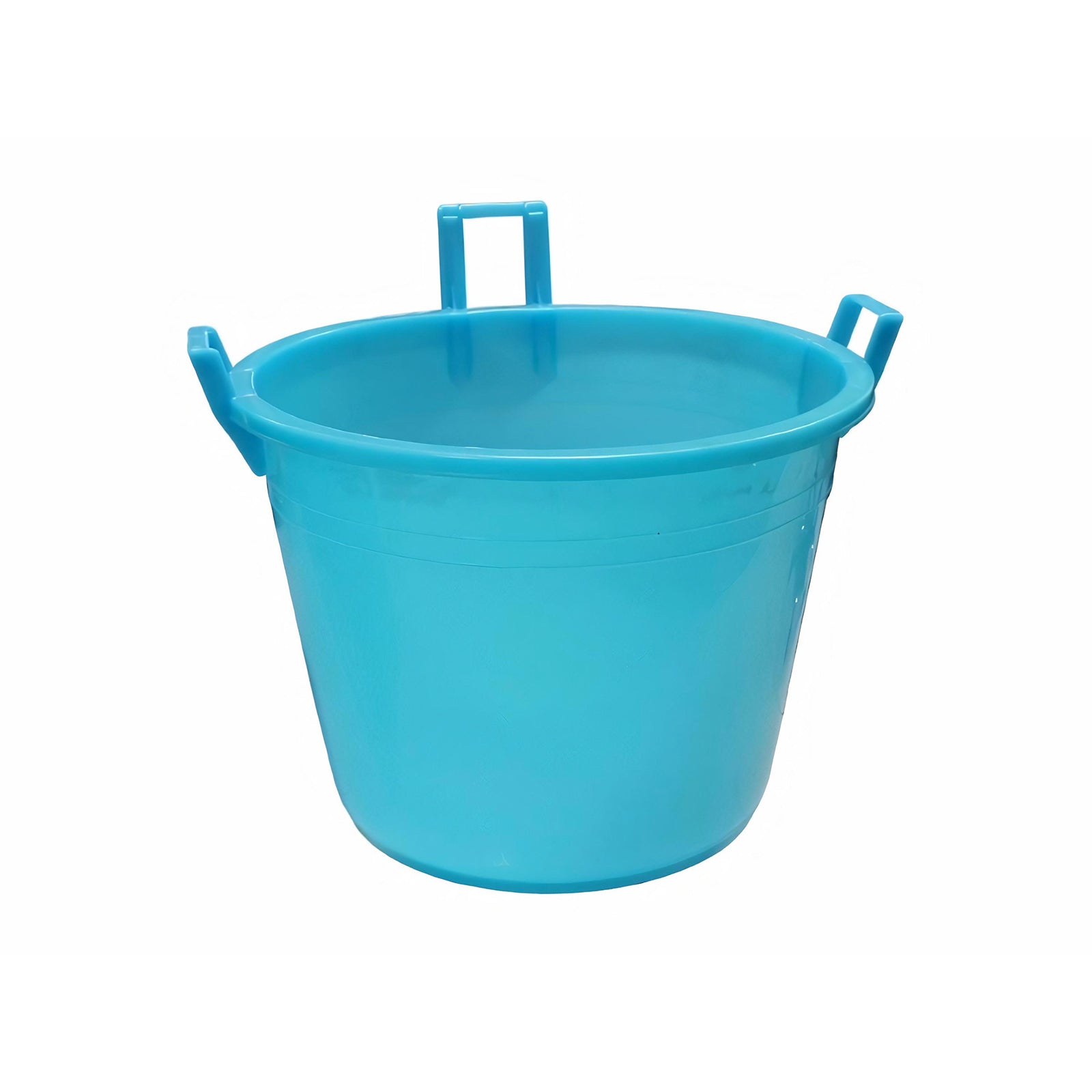 Mastello ad uso casalingo con 3 manici in plastica polipropilene azzurro