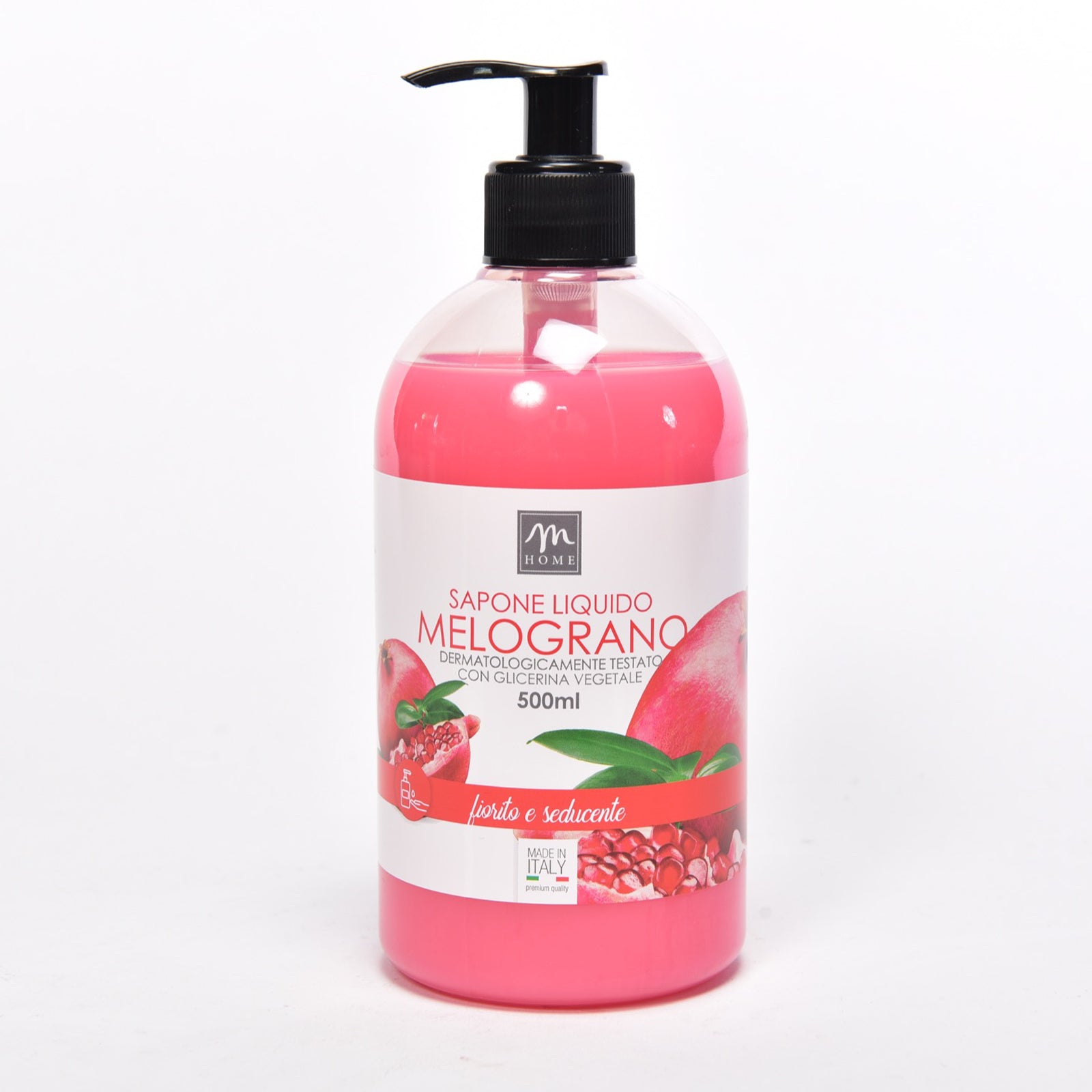 Dispenser di Sapone liquido da 500 mL profumato dermatologicamente testato con glicerina vegetale