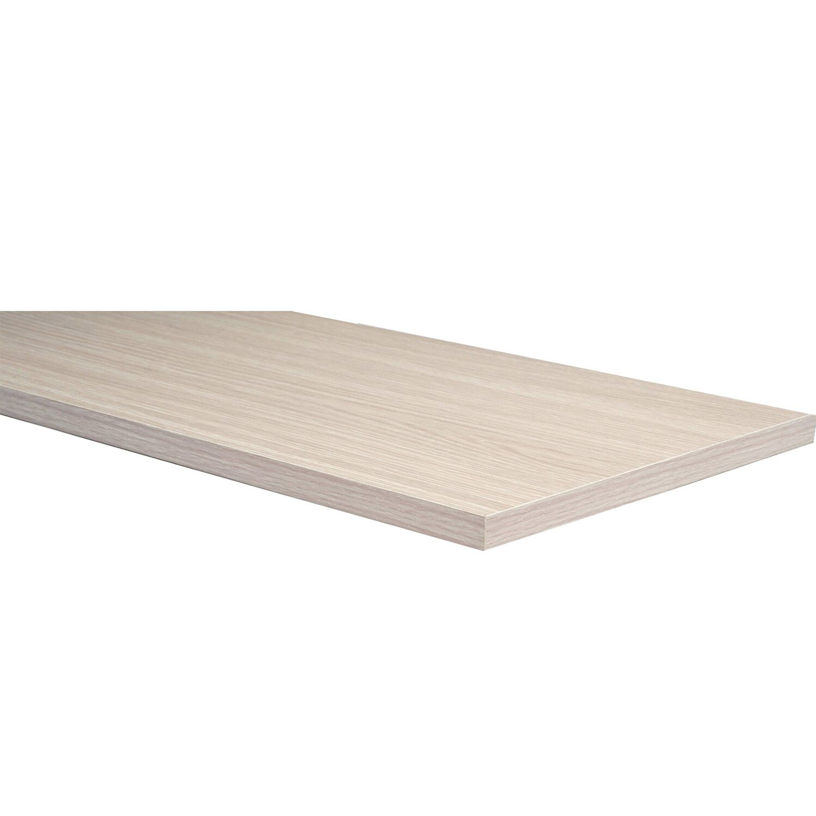 Mensola da muro sospesa in legno con bordo squadrato fissaggio con reggimensola