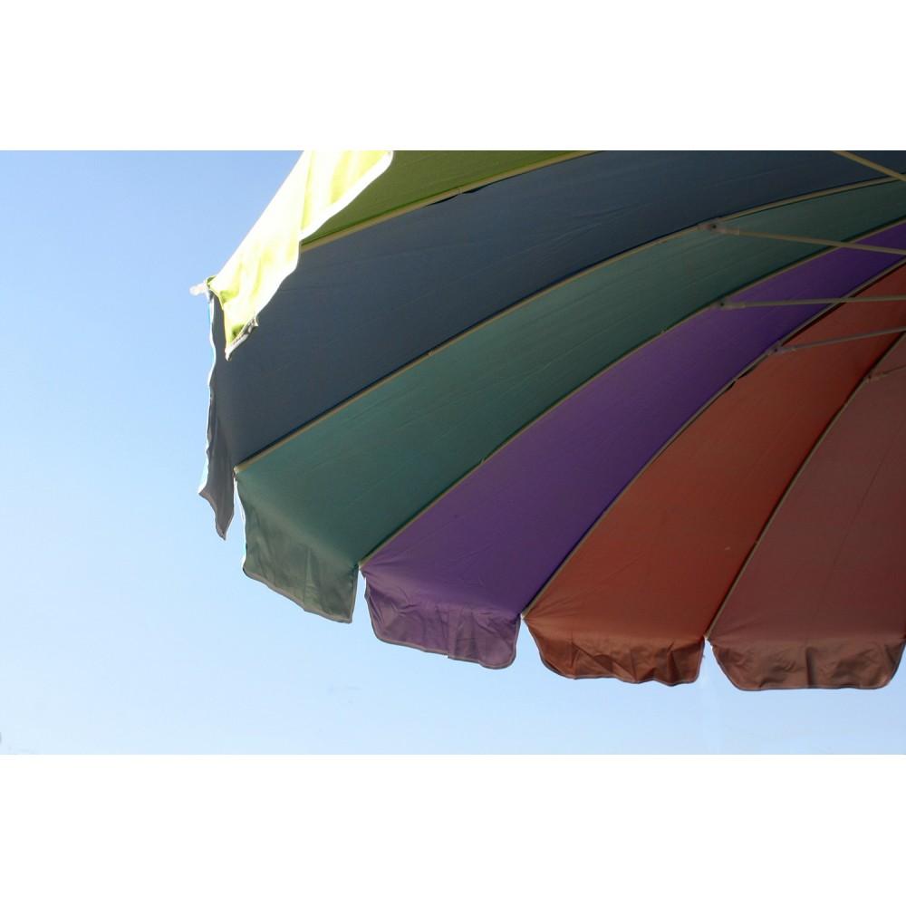 Ombrellone da mare con aste in fibra di vetro palo in alluminio orientabile