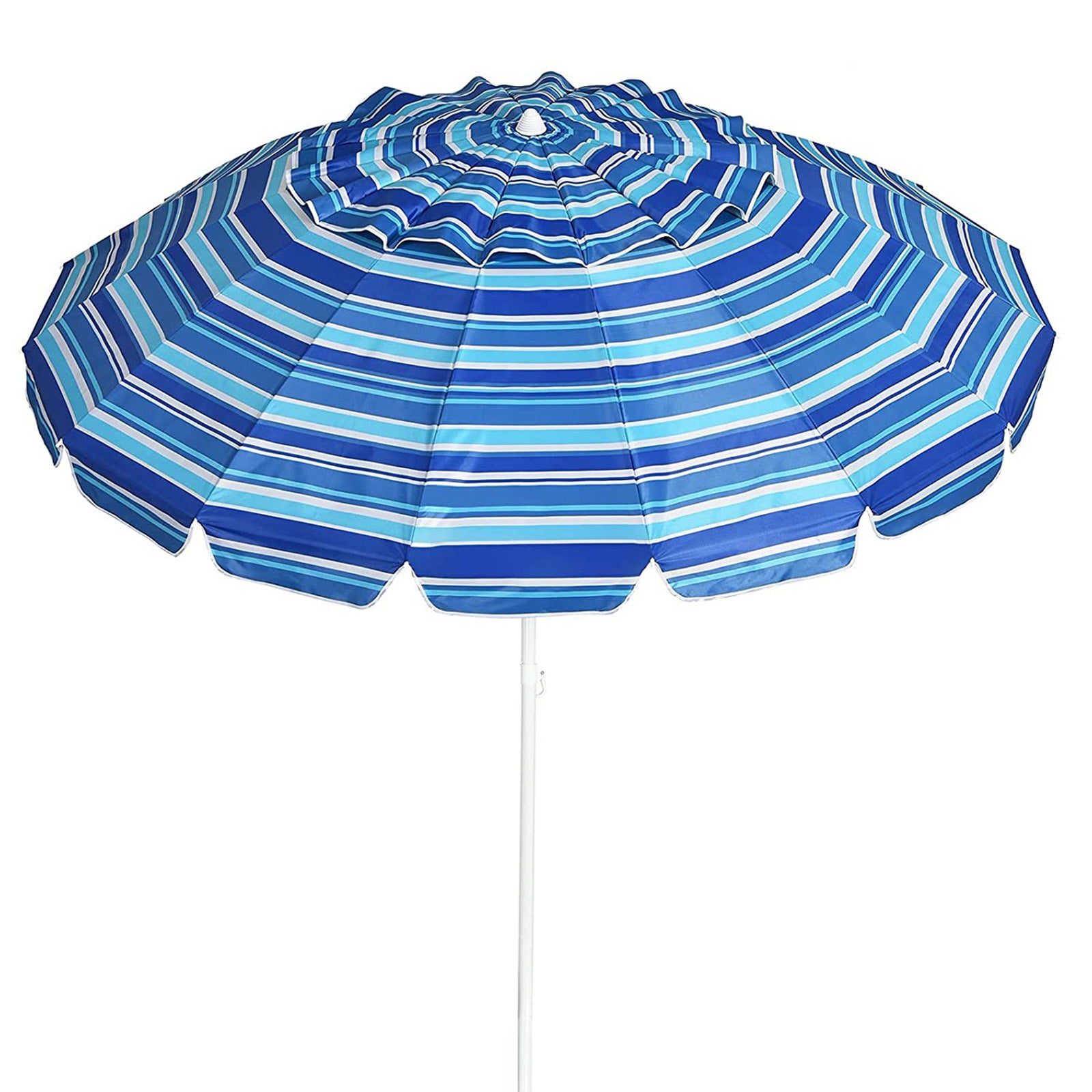 Ombrellone da mare con aste in fibra di vetro palo in alluminio orientabile