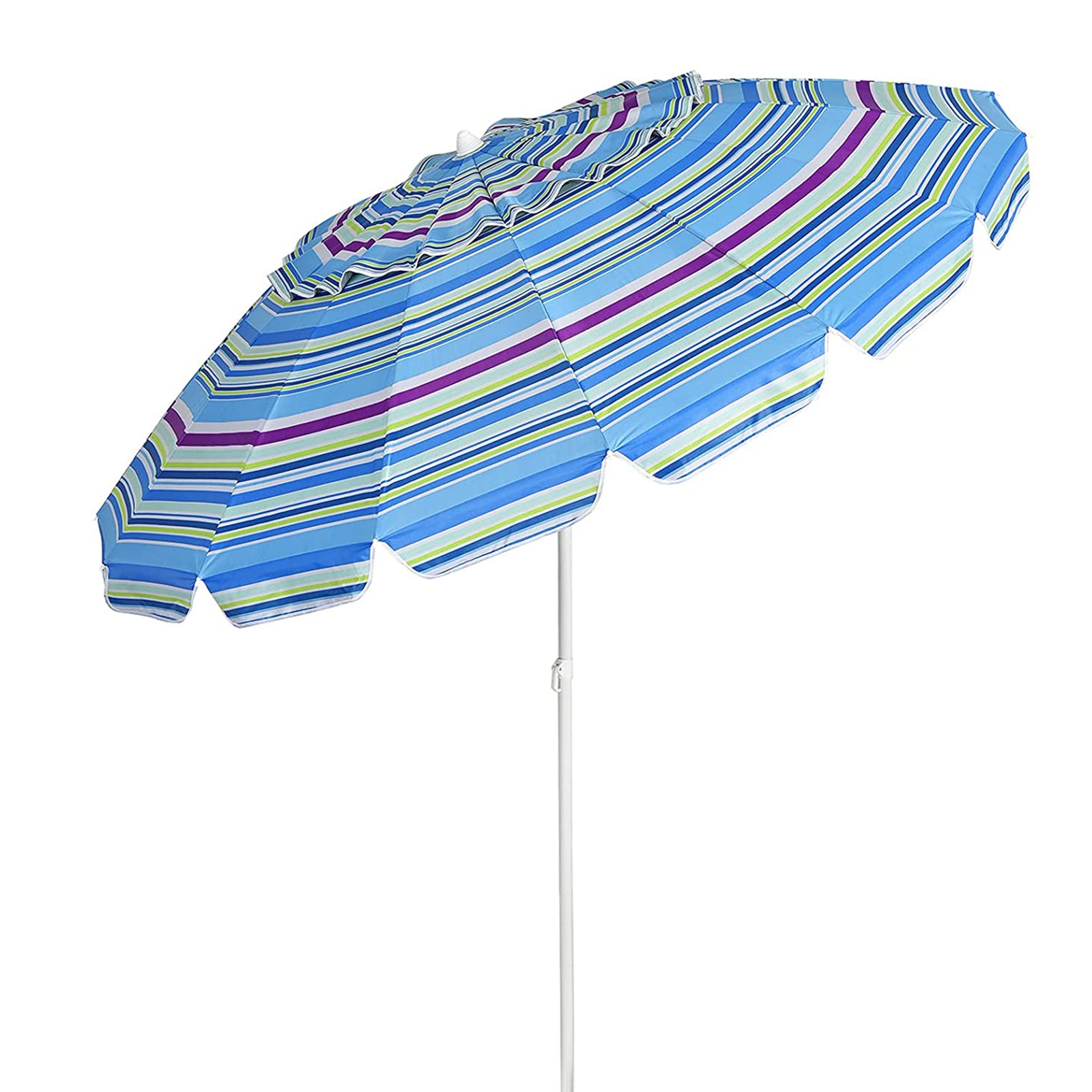 Ombrellone da mare con aste in fibra di vetro palo in alluminio orientabile