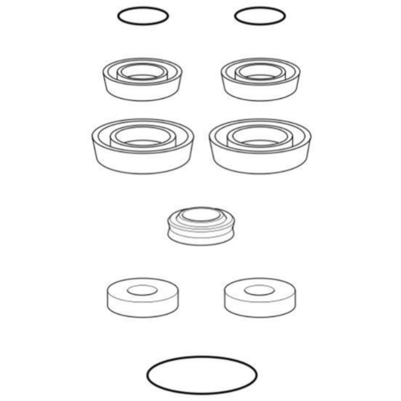 Kit completo guarnizioni di ricambio per abbacchiatore Zanon Mambo Light e Speed