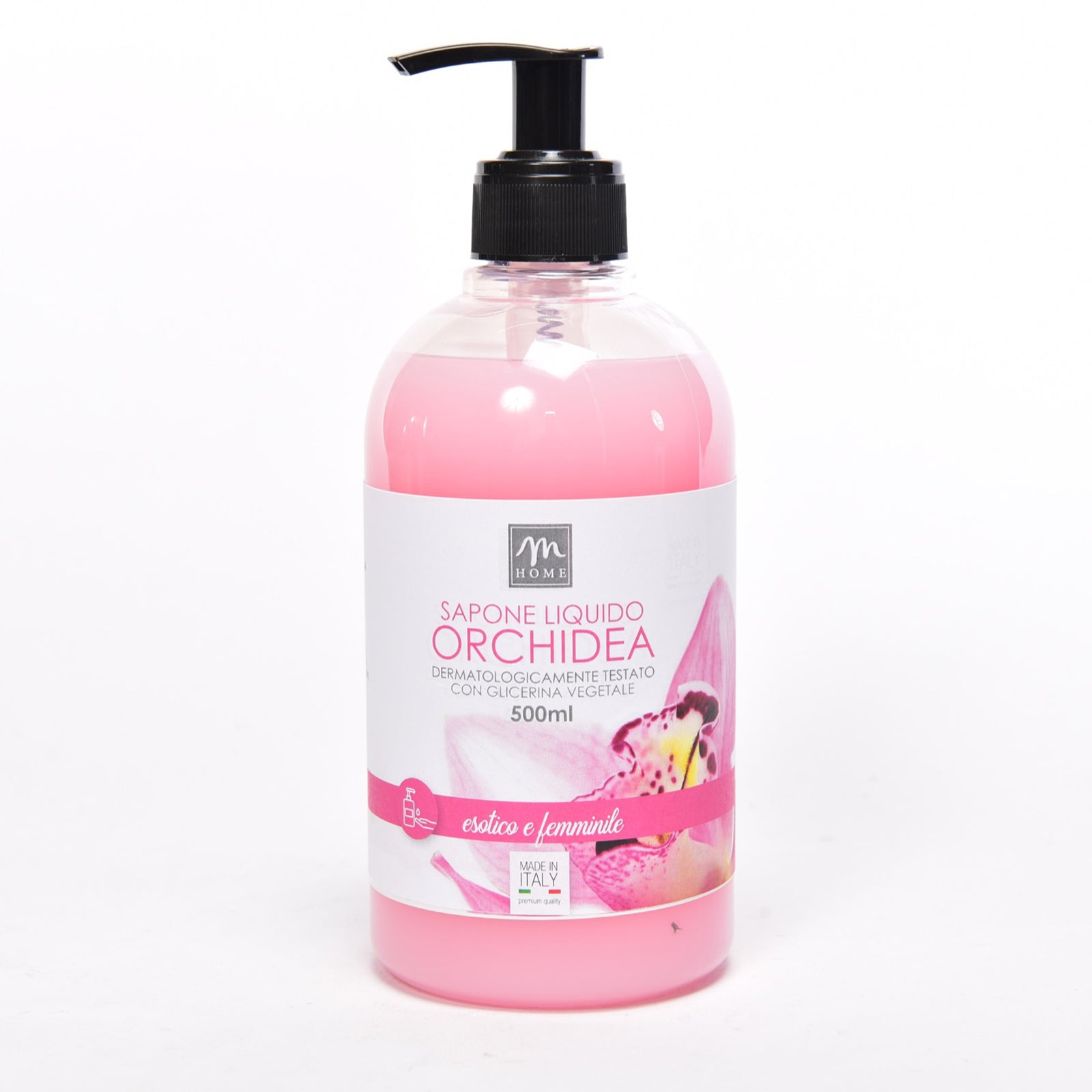 Dispenser di Sapone liquido da 500 mL profumato dermatologicamente testato con glicerina vegetale