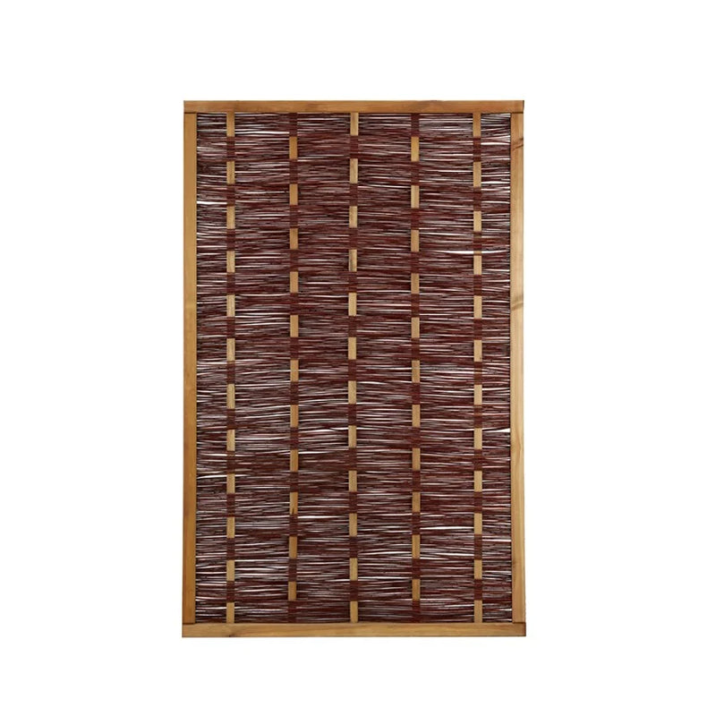 Pannello grigliato in legno di pino naturale con salice intrecciato barriera per recinzioni 115 x h 180 cm