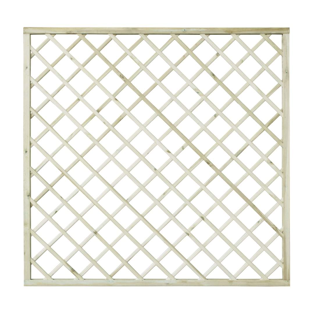 Pannello grigliato "Lasa" rettangolare in legno di pino naturale per recinzioni giardino e terrazzo