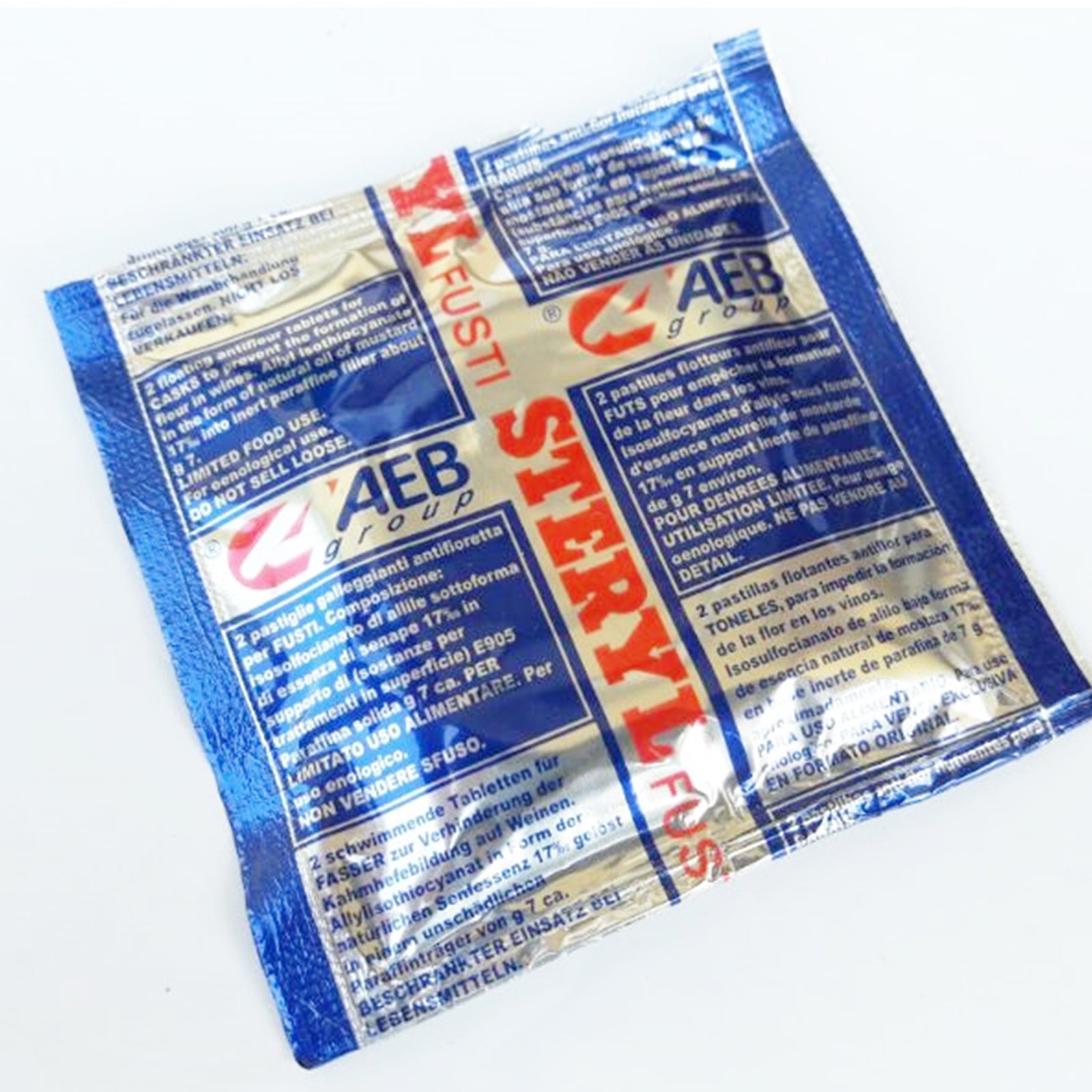 Pastiglie galleggianti antifioretta ad uso enologico "Antiflor" sterilizzante per vino e mosto