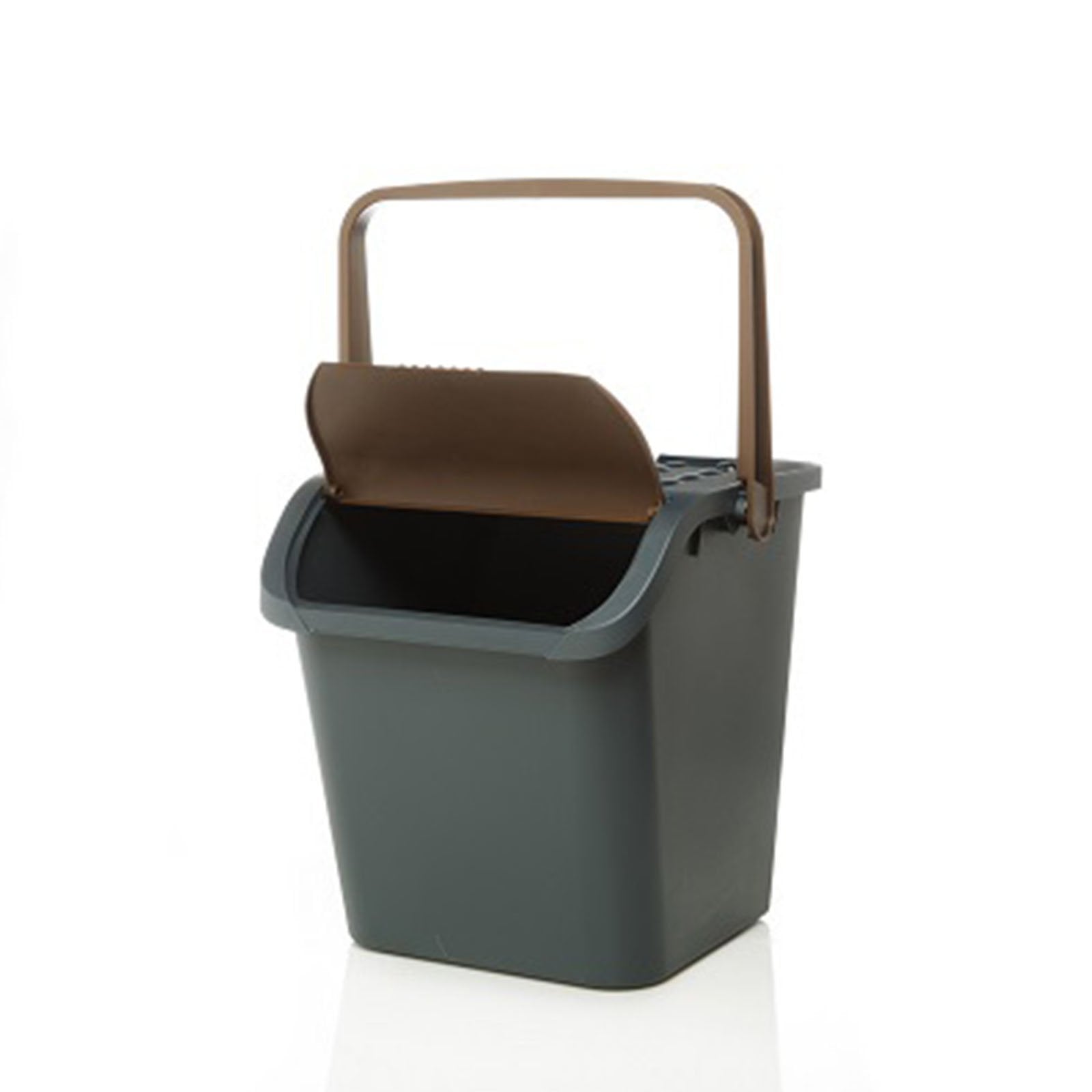 Pattumiera con doppio sportello per raccolta differenziata da 28 lt, maniglia anti randagismo