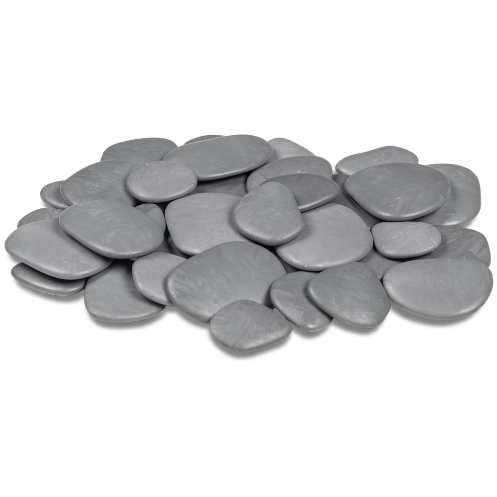 Sassi decorativi in plastica riciclata "re-pebbles" ciottoli antiusura da esterno ed interno