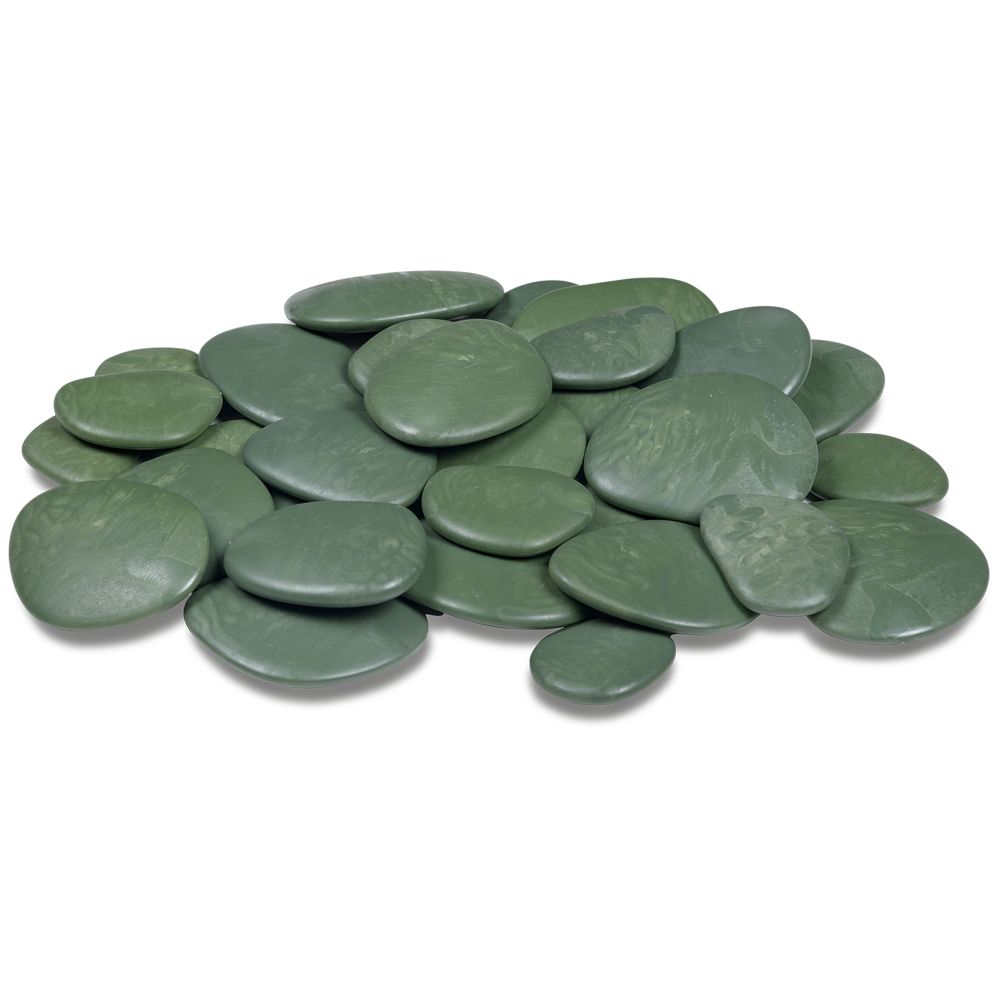 Sassi decorativi in plastica riciclata "re-pebbles" ciottoli antiusura da esterno ed interno