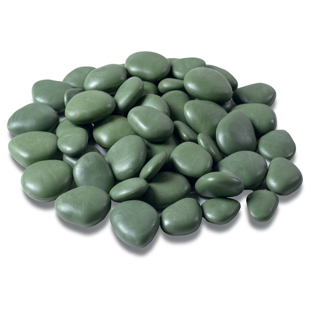 Sassi decorativi in plastica riciclata "re-pebbles" ciottoli antiusura da esterno ed interno