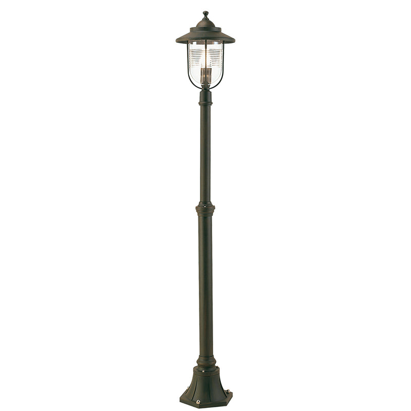 Lampione con colonna "Porto" lampada da esterno in alluminio Ruggine h 184 cm