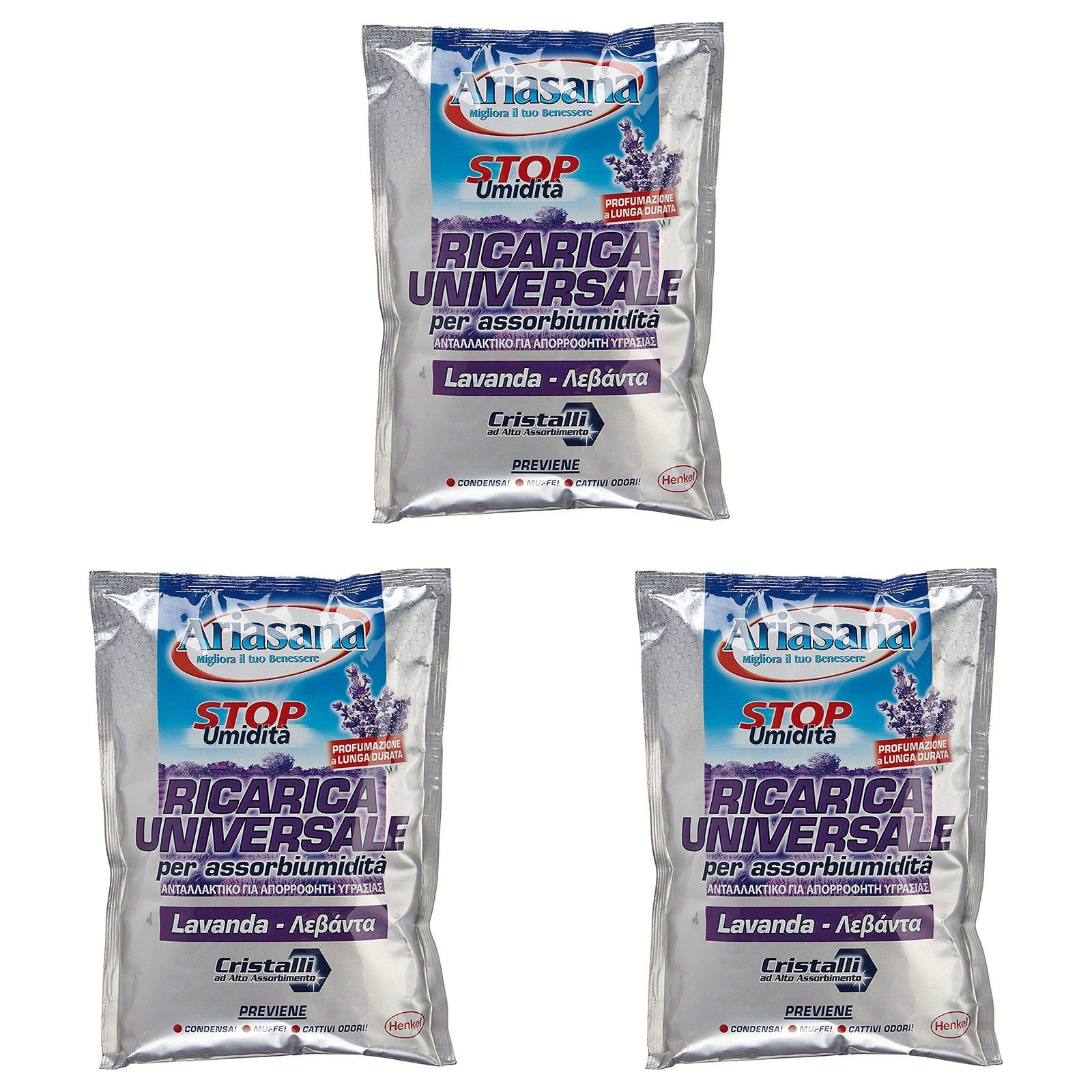 Ricarica "Ariasana" assorbi umidità' sali per deumidificatore profumazione lavanda