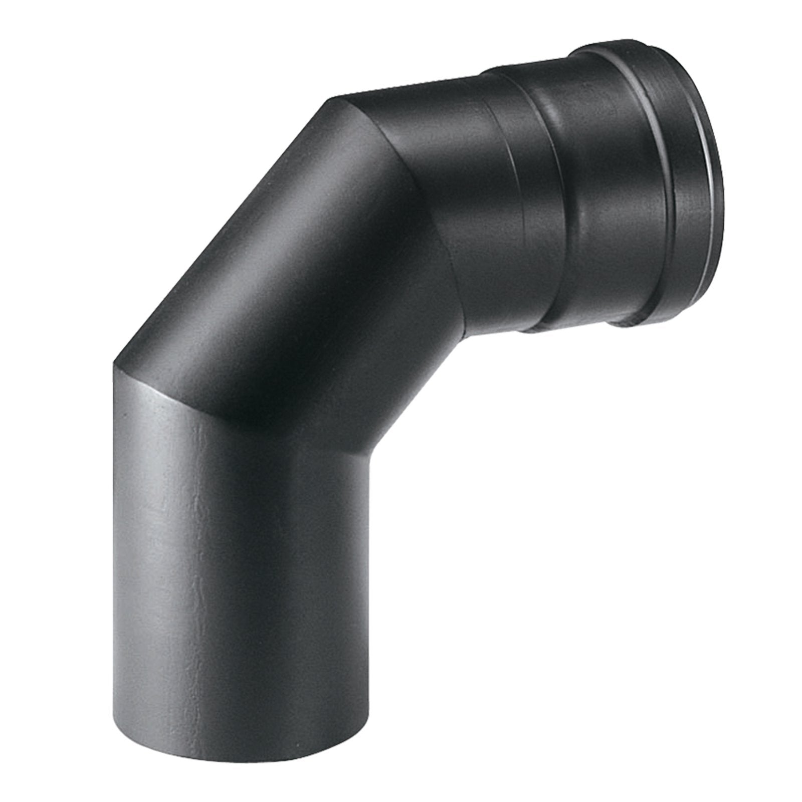 Curva a gomito per canna fumaria stufa a pellet in acciaio nero da 1,2 mm