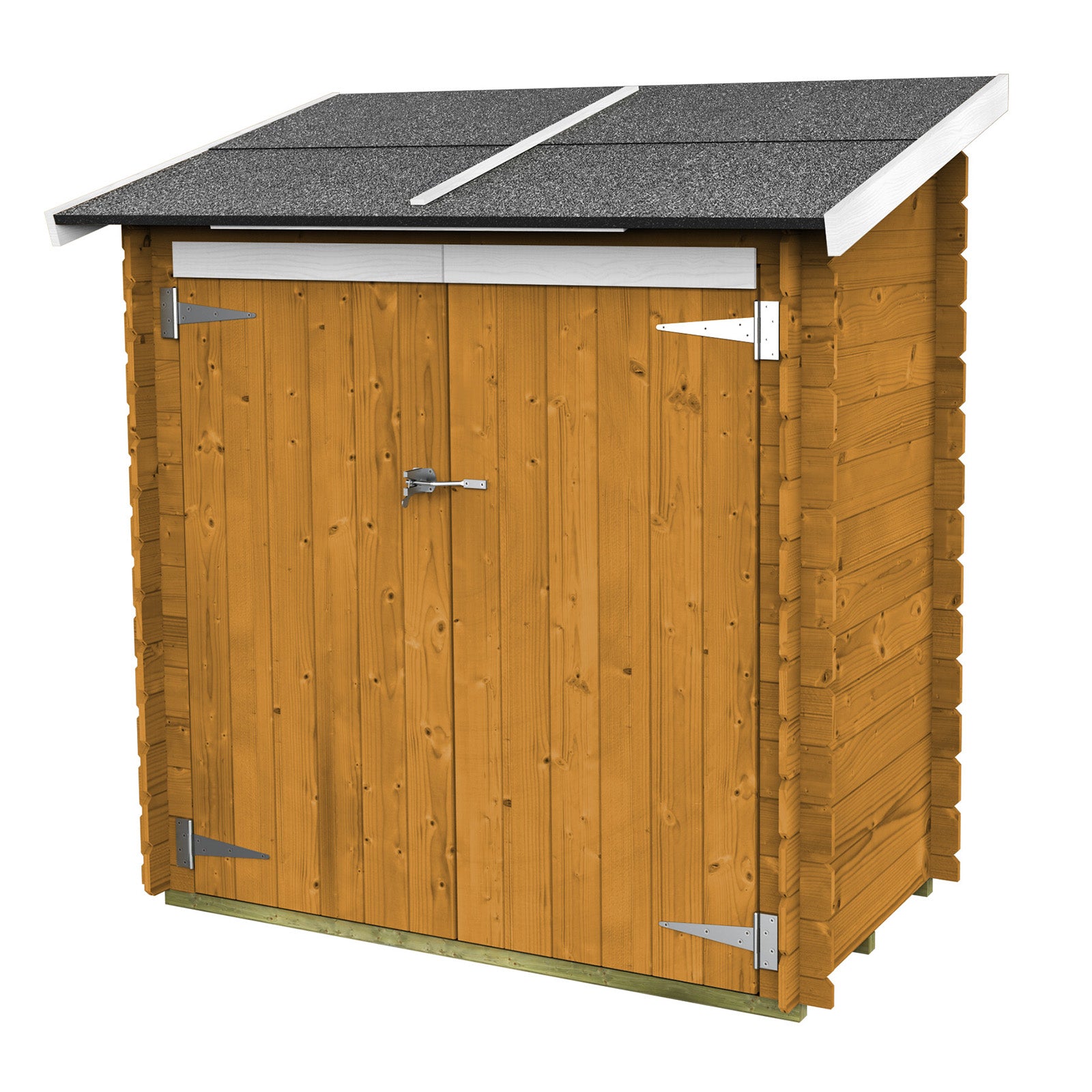 Casetta in legno addossata con doppia porta deposito da giardino "Made in Italy" 155 x 85 x h 165 cm