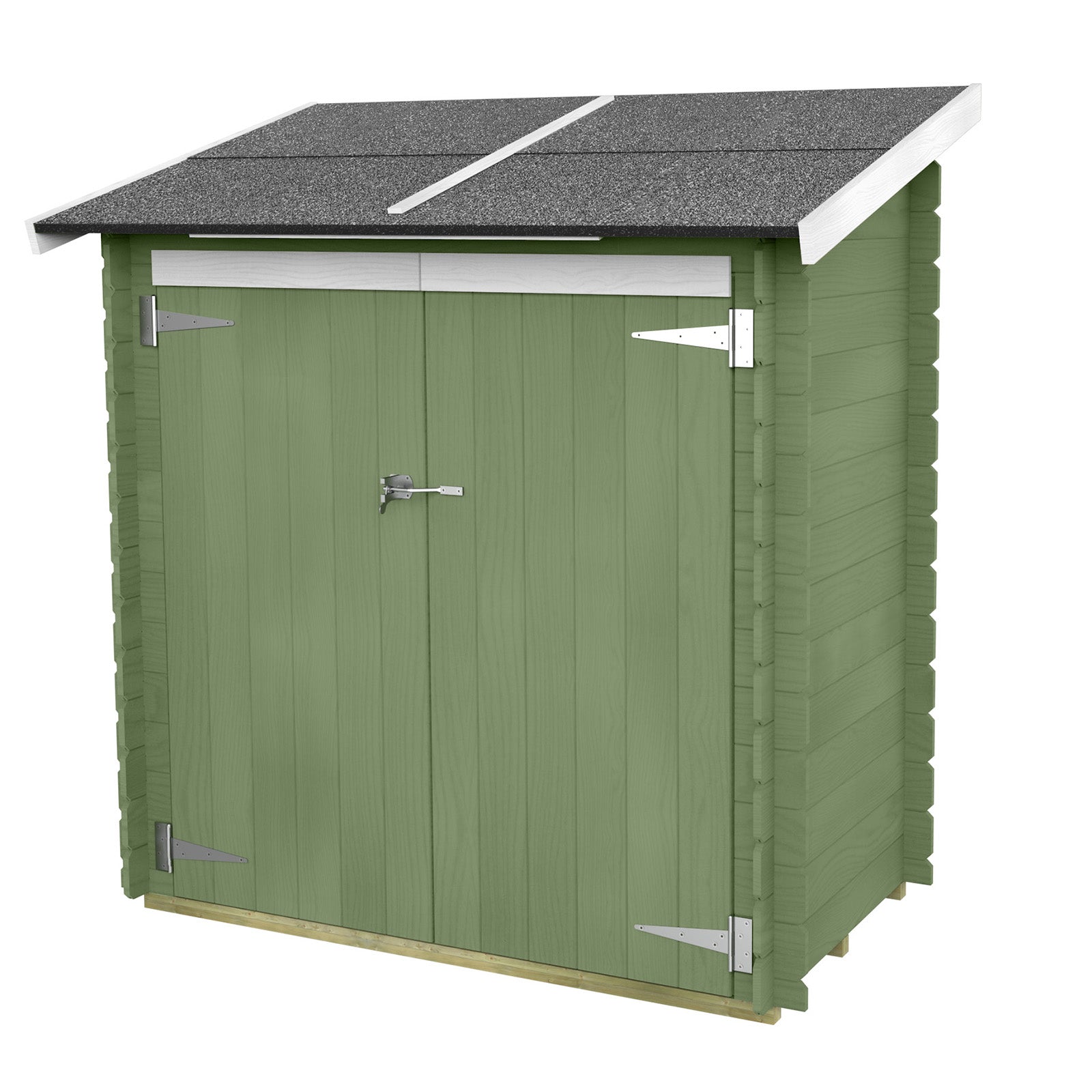 Casetta in legno addossata con doppia porta deposito da giardino "Made in Italy" 155 x 85 x h 165 cm