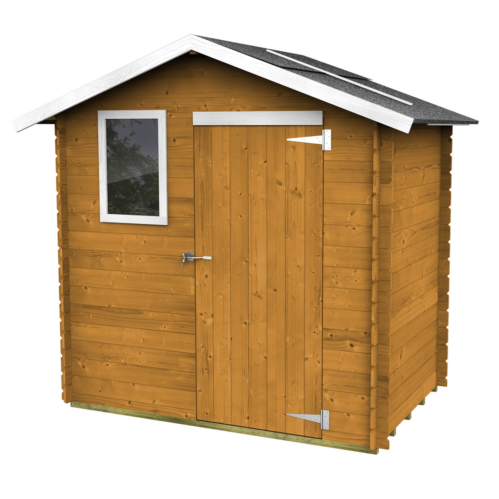 Casetta in legno con porta finestrata deposito da giardino "Made in Italy" 198 x 130 x h 205 cm