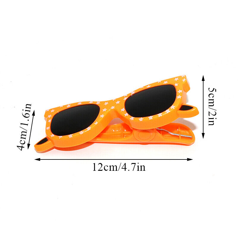 Set 2 mollette antivento, animali in plastica per fissaggio telo mare