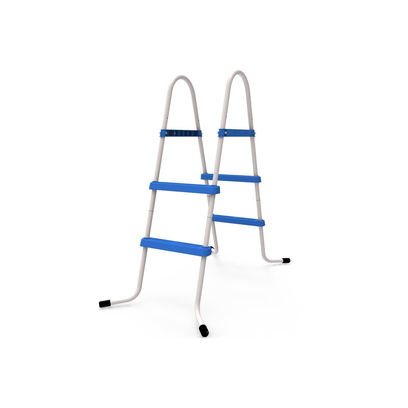 Scaletta per piscina fuori terra a doppia salita con gradini antiscivolo rimovibili