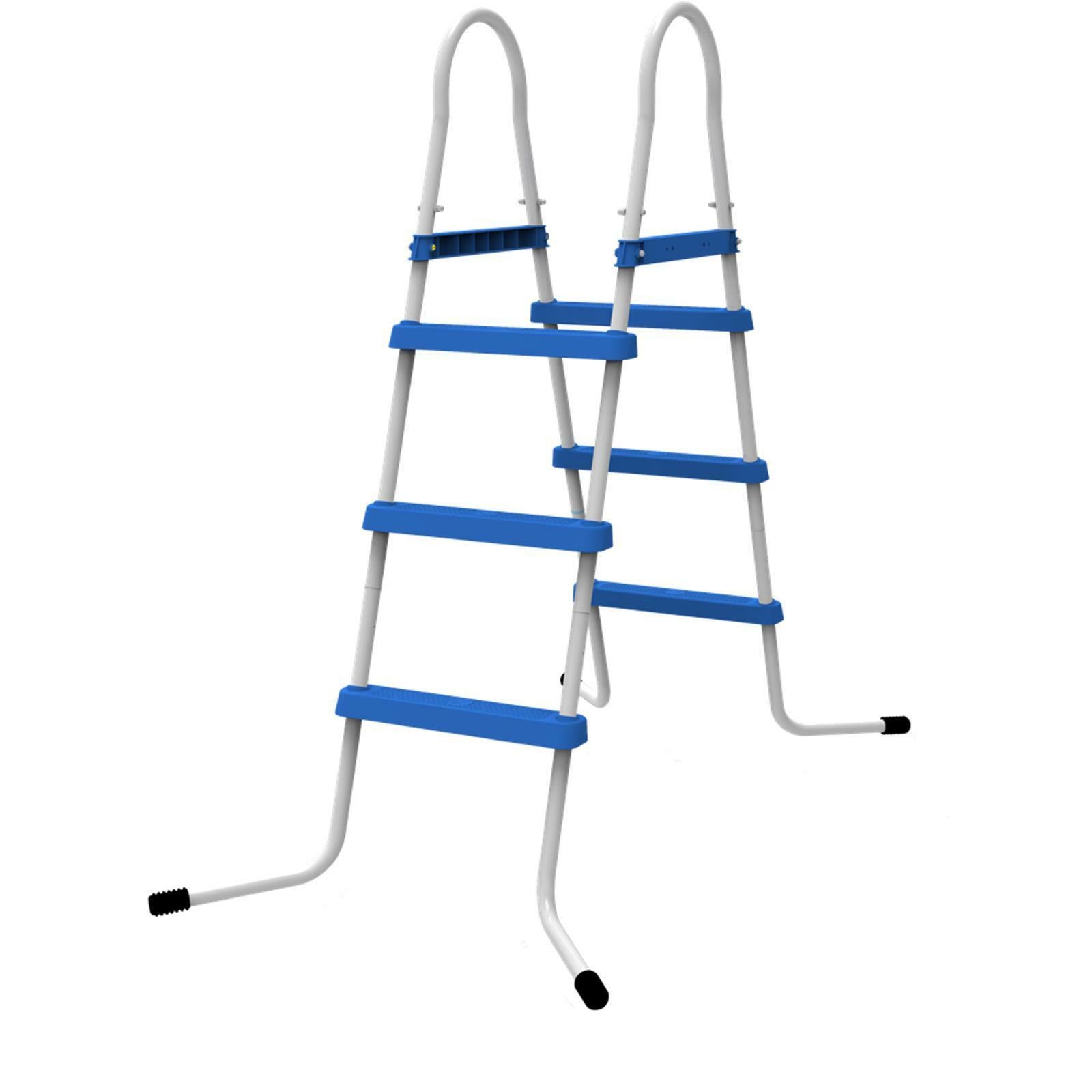 Scaletta per piscina fuori terra a doppia salita con gradini antiscivolo rimovibili