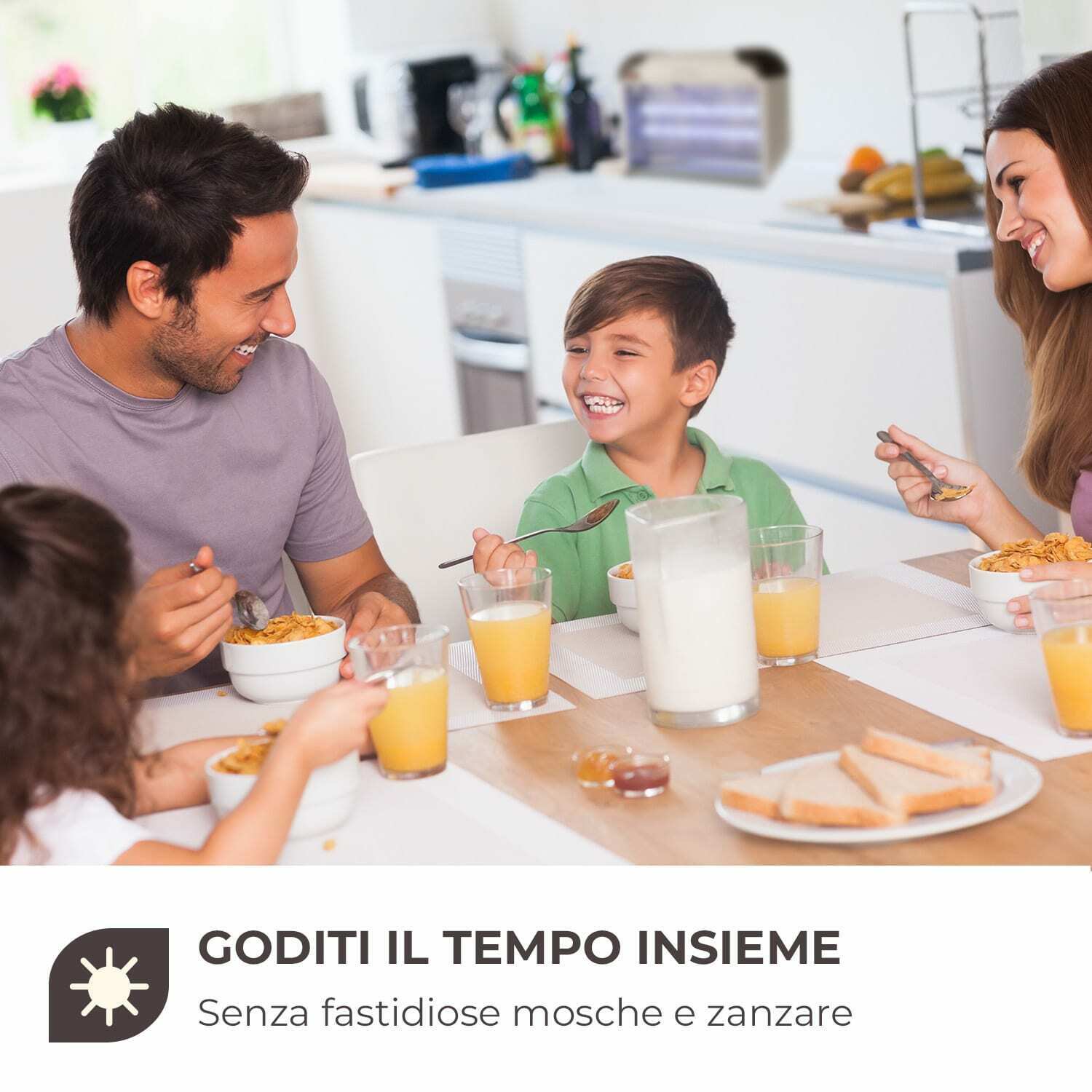 Elettro sterminatore per zanzare ed insetti zanzariera elettrica da giardino veranda e balcone