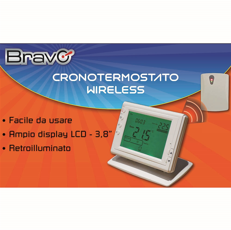 Crono termostato con display digitale programmatore wireless