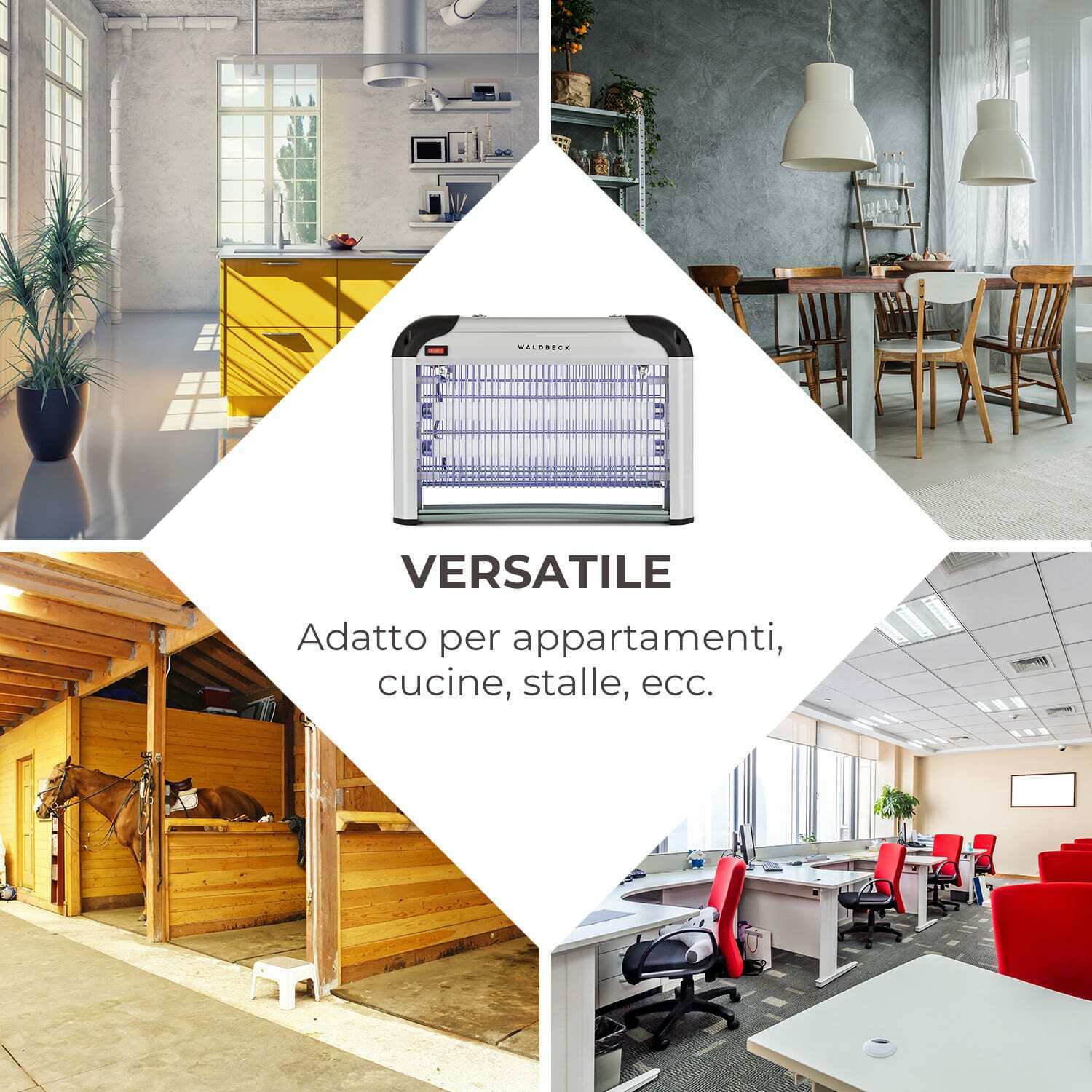 Elettro sterminatore per zanzare ed insetti zanzariera elettrica da giardino veranda e balcone