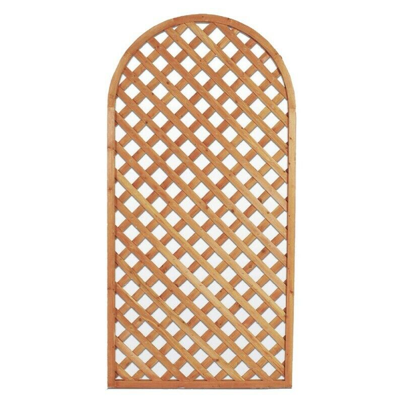 Pannello grigliato "Patio" Arco in legno tropicale naturale per recinzioni giardino e terrazzo
