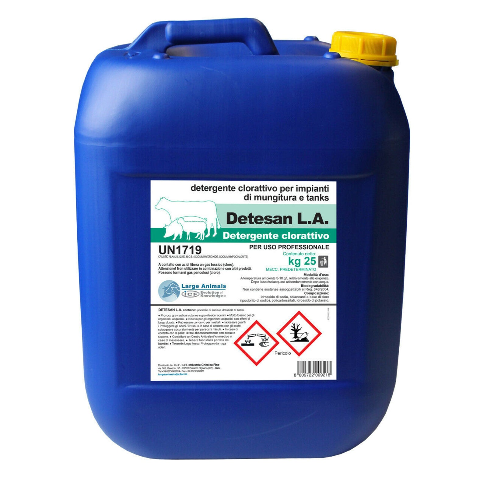 Igienizzante cloroattivo "Giornaliero" per impianti di mungitura e tanks 25 kg