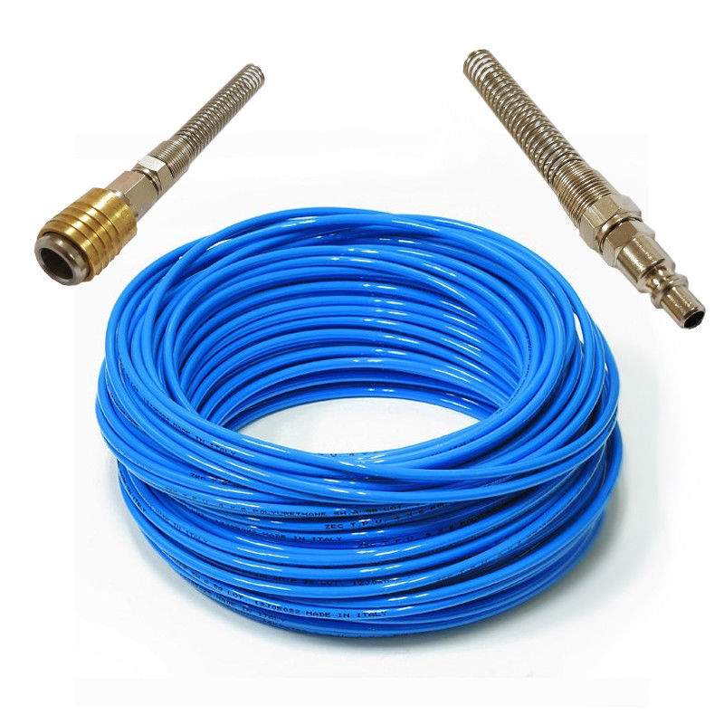 Tubo per compressore antipiega, abbacchiatore ed accessori pneumatici con raccordi rapidi