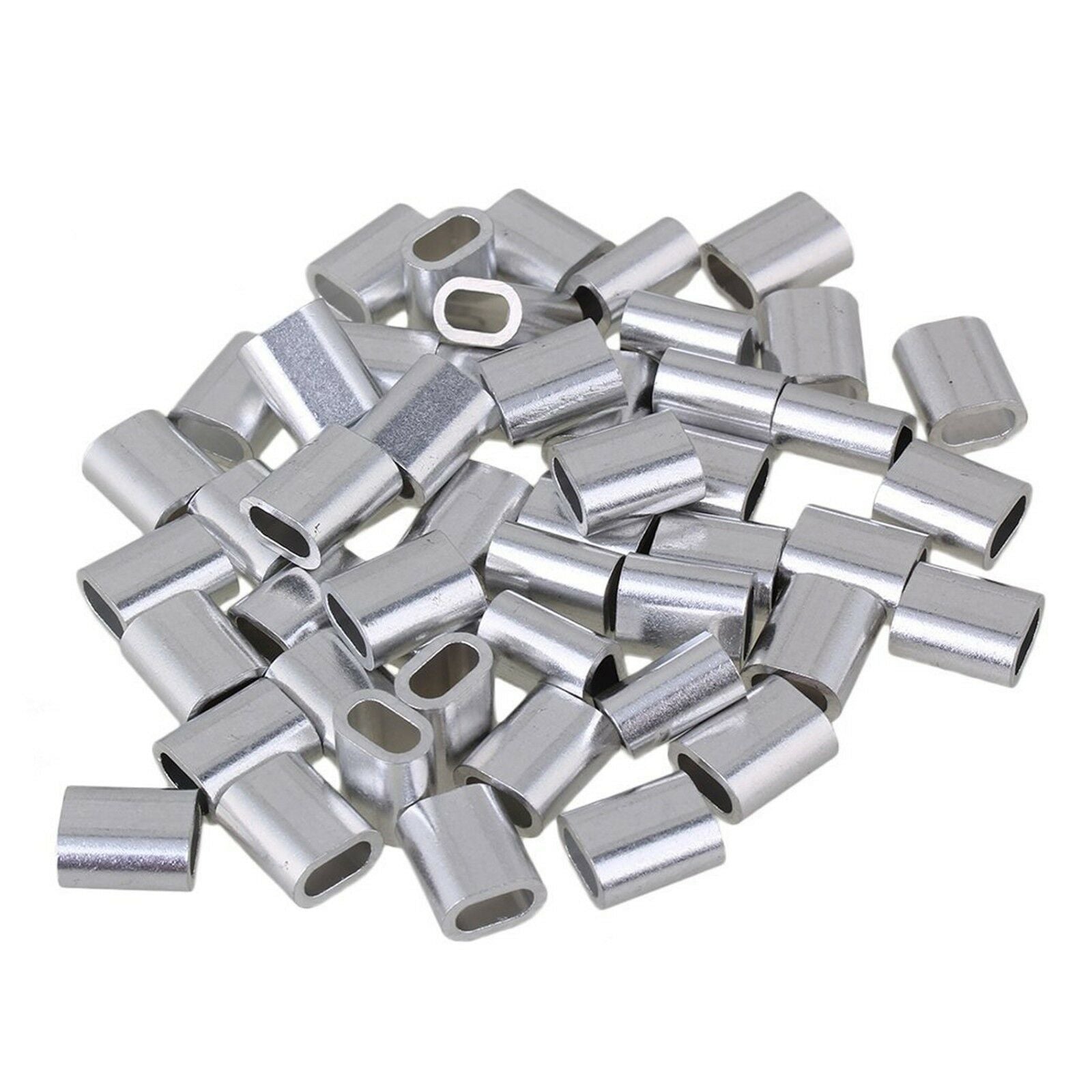 Morsetto in alluminio a compressione per filo in nylon da Ø 4 mm sostegno filari e tutori