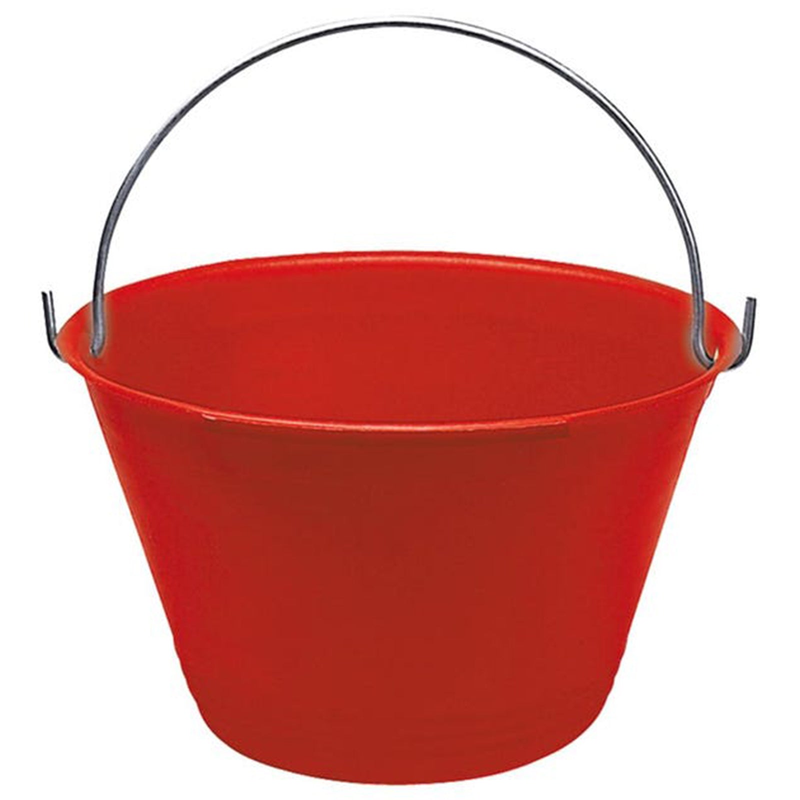 Secchio da muratore per calcestruzzo in plastica resistente con manico