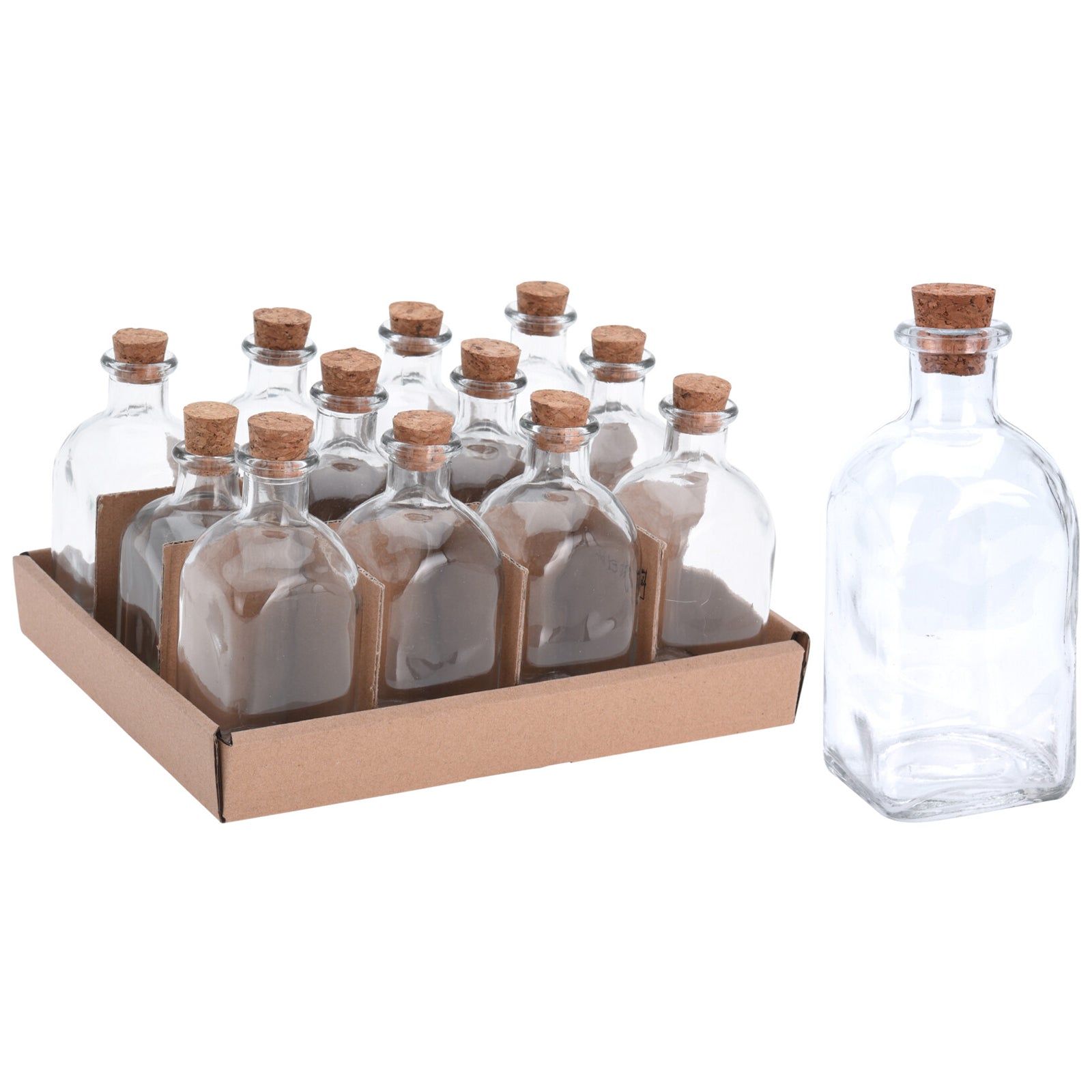 Bottiglia in vetro per conservazioni con imboccatura a tappo di sughero