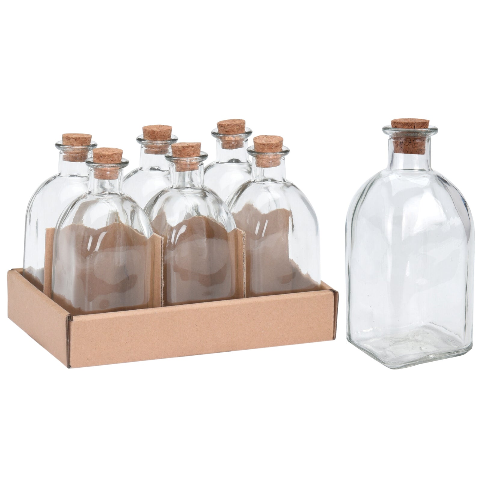 Bottiglia in vetro per conservazioni con imboccatura a tappo di sughero