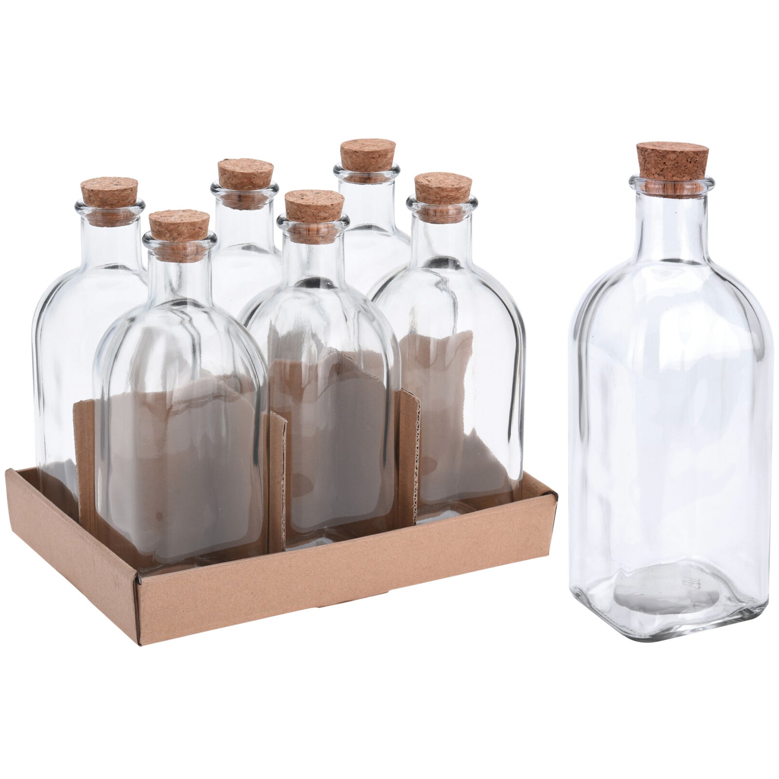 Bottiglia in vetro per conservazioni con imboccatura a tappo di sughero