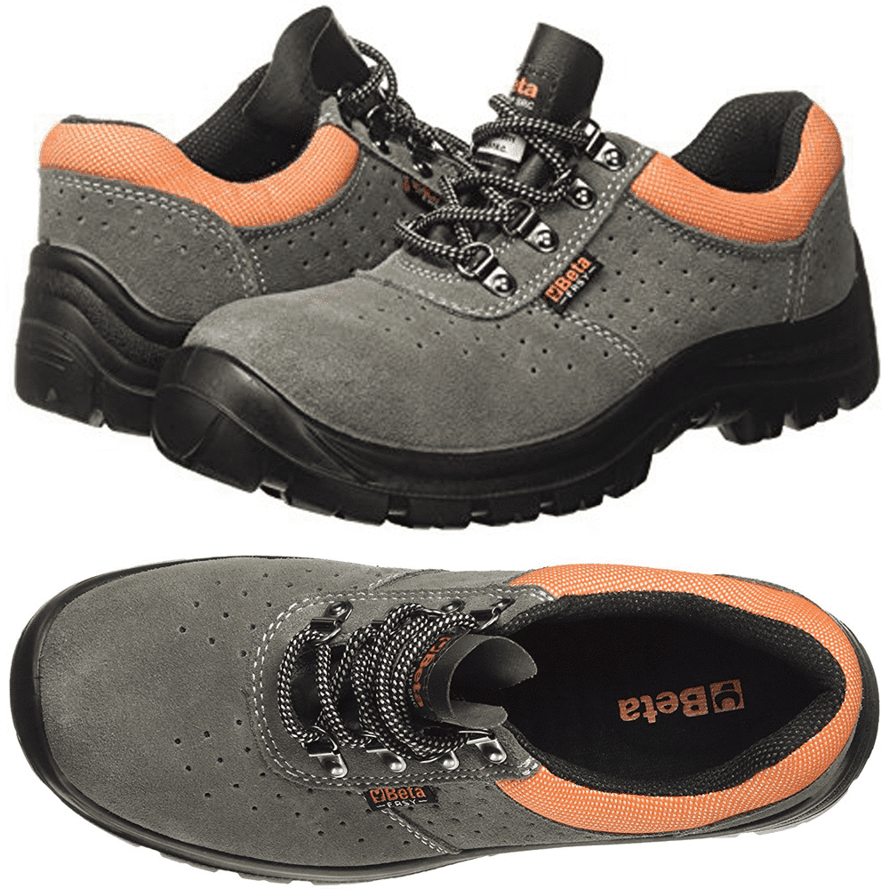 Scarpe antinfortunistica traforate in pelle scamosciata leggere " Work 7246e " sicurezza S1P