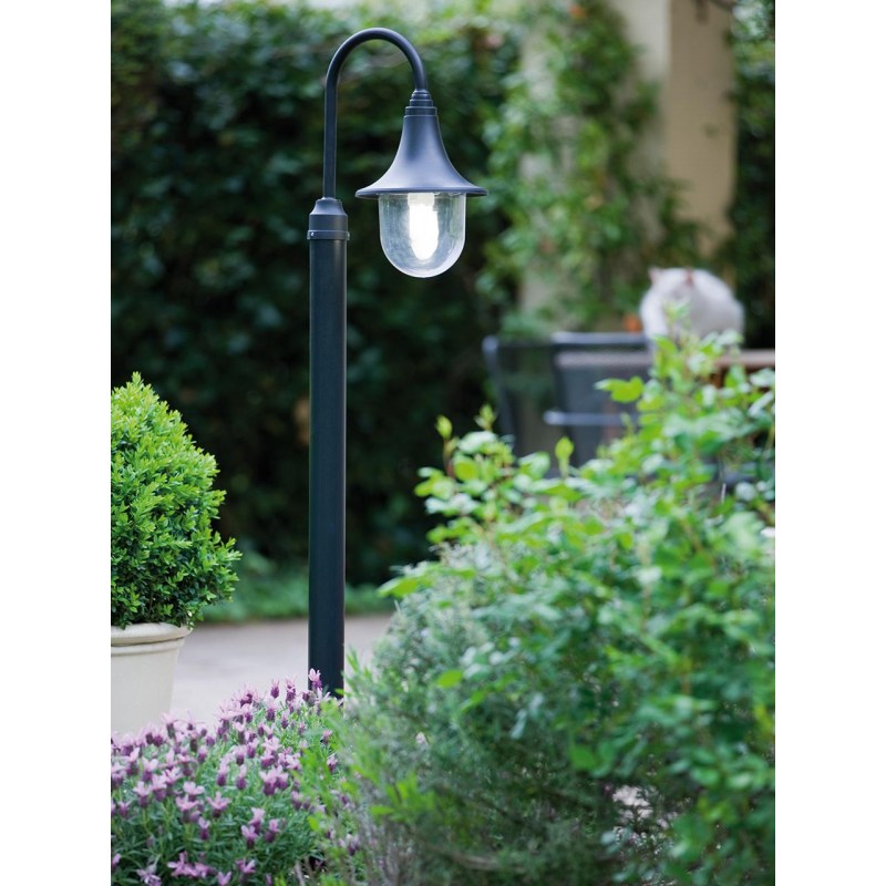 Lanterna per palo "Marine" lampada per esterno Nera 60 w