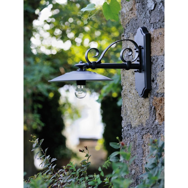 Lanterna da parete "Piatto Antico" lampada da esterno in alluminio 25 w