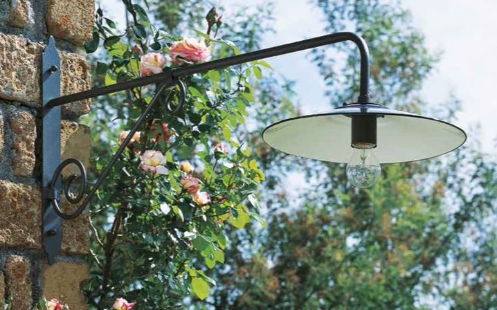 Lanterna da parete "Piatto Antico Lungo" lampada da esterno in alluminio 25 w