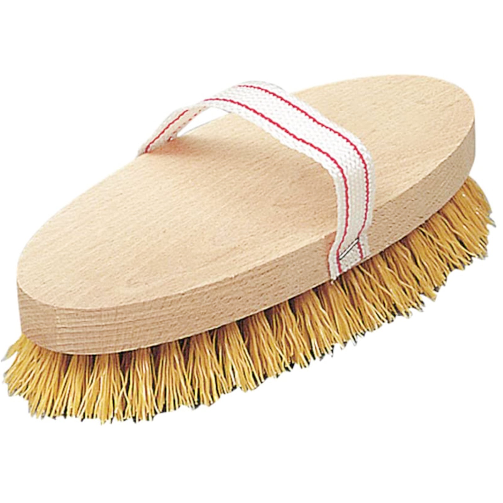 Spazzola per cavalli con setole in Nylon e manico in legno 22 cm