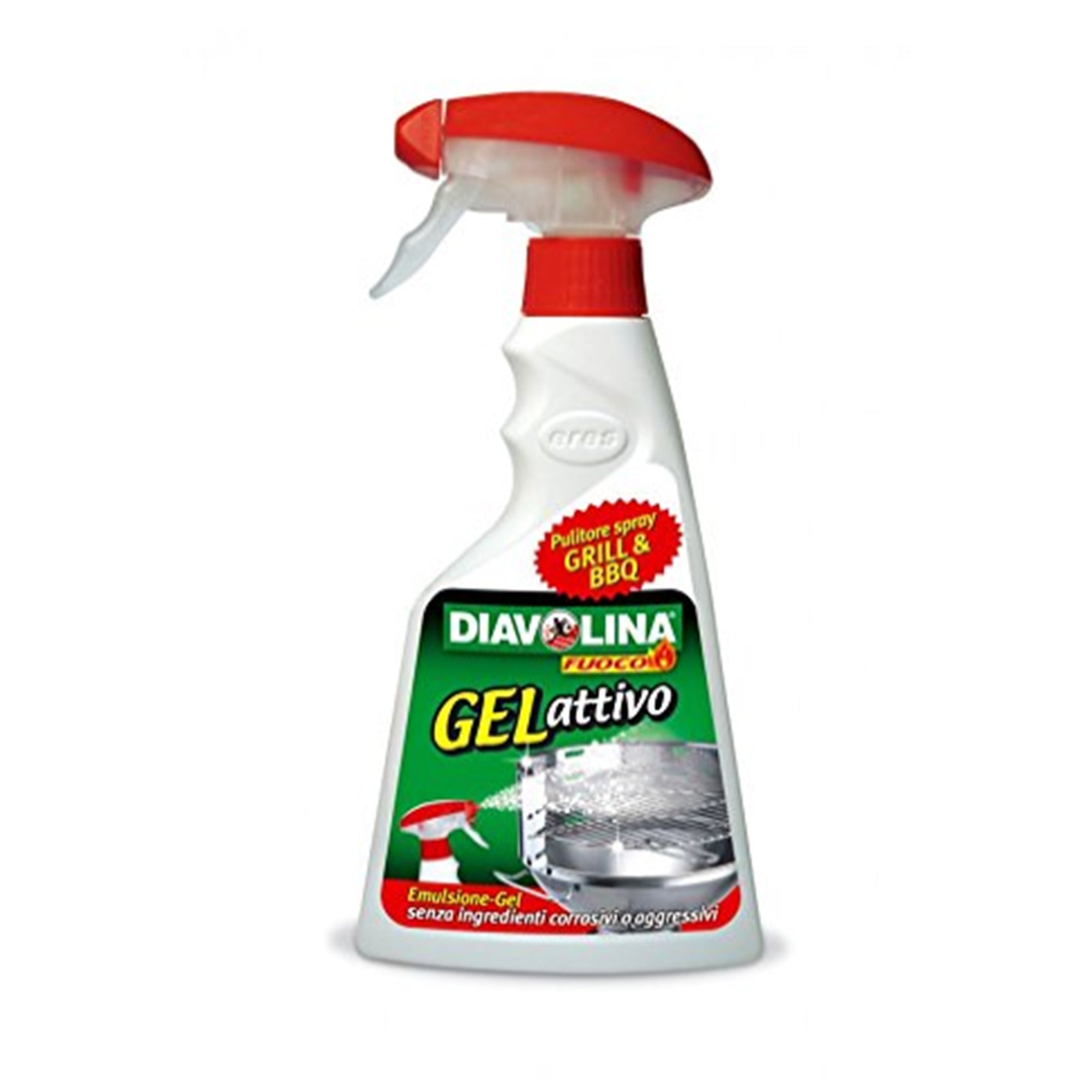 Sgrassante gel attivo "Diavolina" pulitore per grill e barbecue da 500 ml