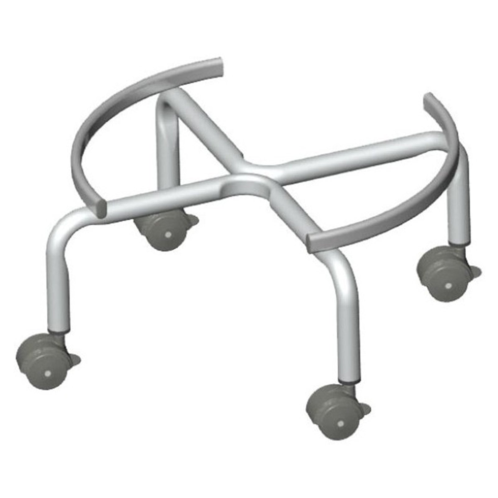 Carrello con ruote per bidone olio piedistallo in metallo verniciato "Made in Italy"