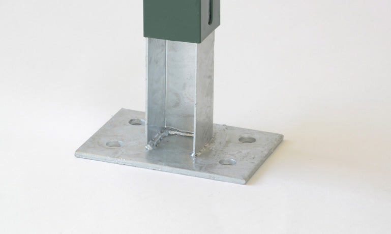 Paletto quadrato di recinzione in acciaio per rete metallica a pannello