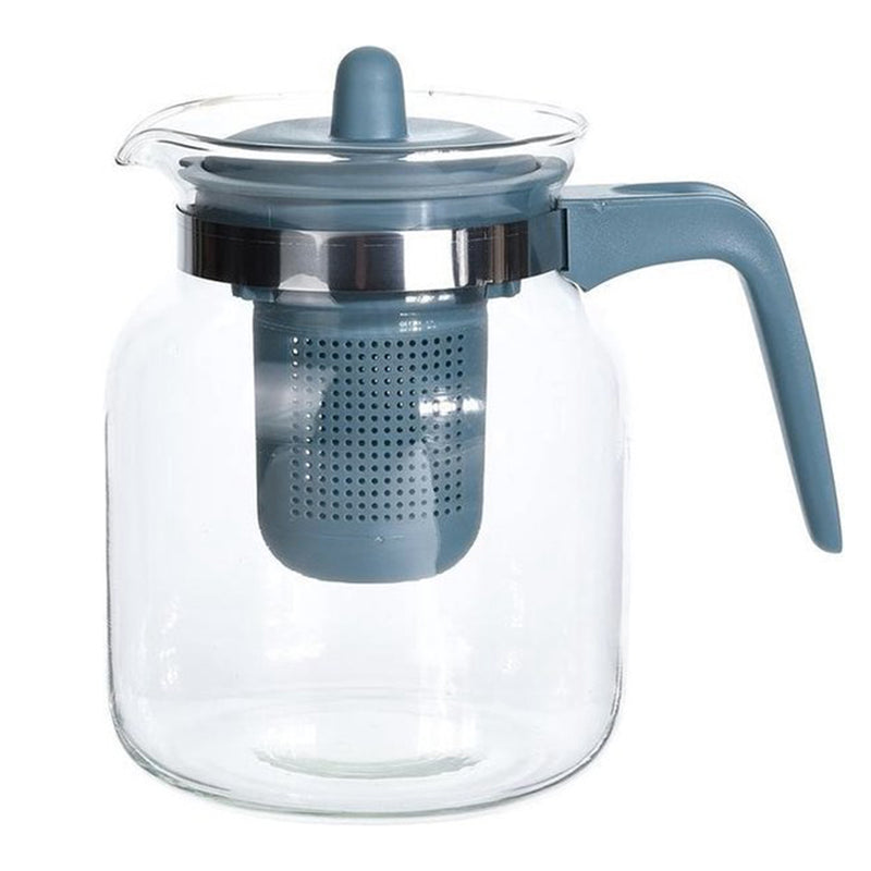 Teiera in vetro per tè caldo con manico in plastica e filtro 1500 ml