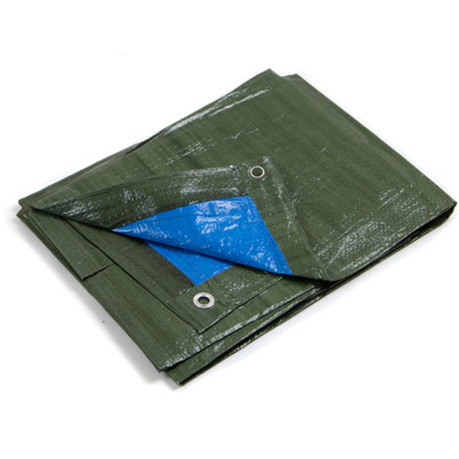 Telo occhiellato impermeabile in polietilene Bicolore da campeggio 80 gr