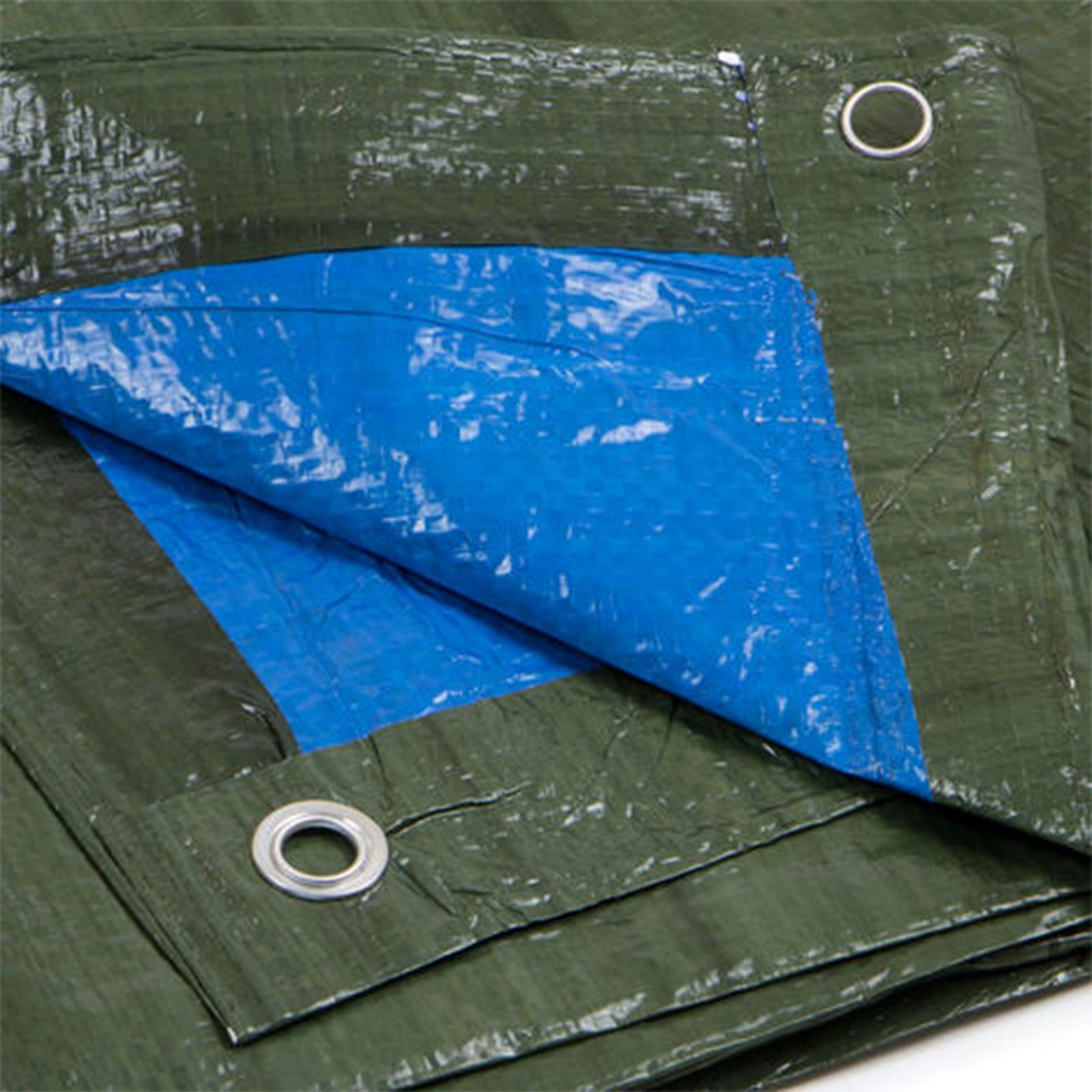 Telo occhiellato impermeabile in polietilene Bicolore da campeggio 80 gr