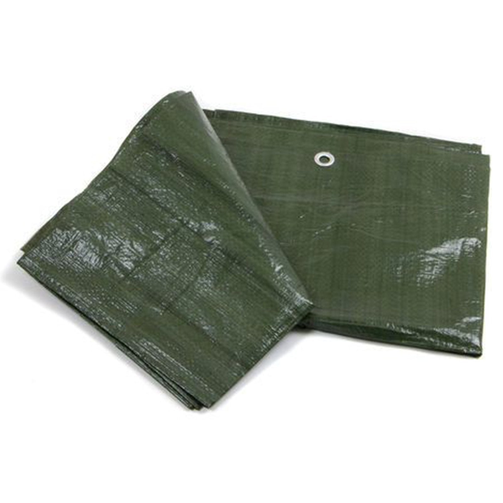 Telo occhiellato impermeabile in polietilene Verde da campeggio 70 gr