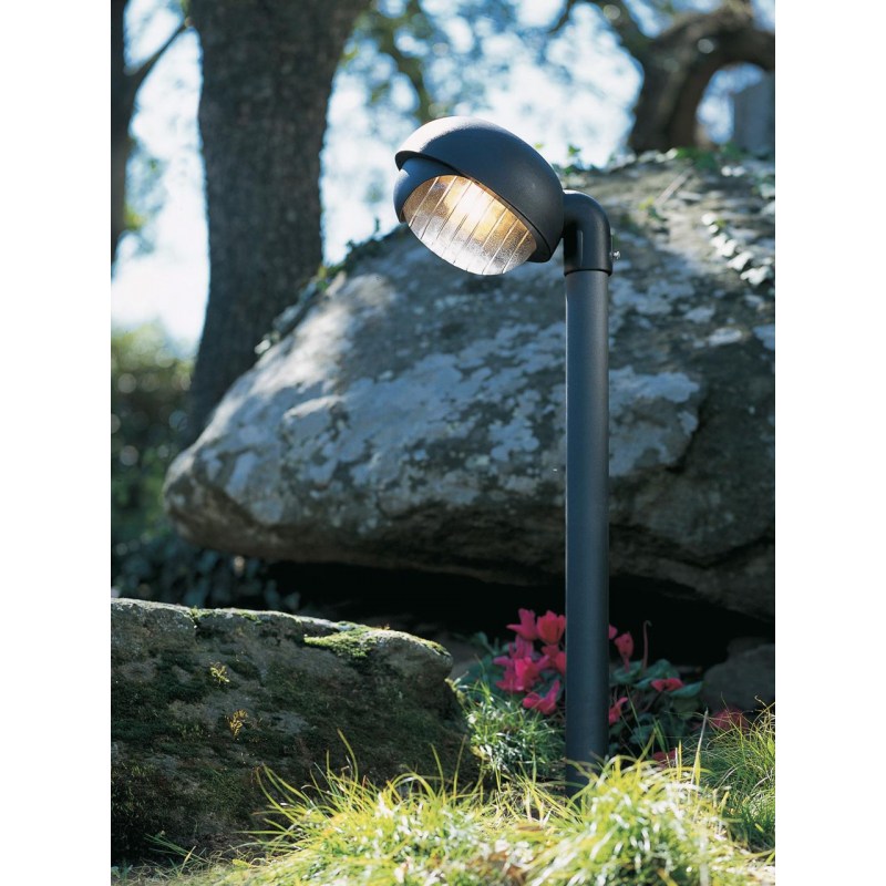 Lanterna per palo "Residence" lampada per esterno Nera 60 w